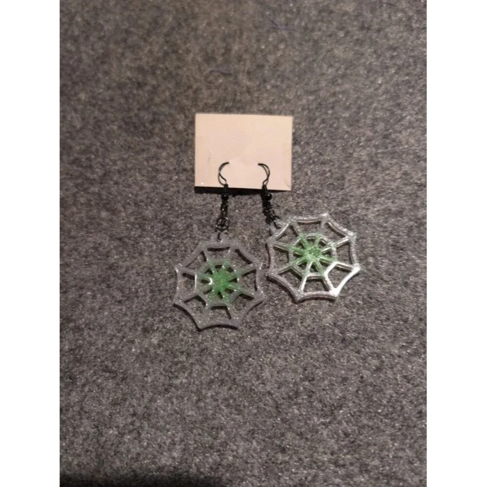 Spider web  dangle earrings